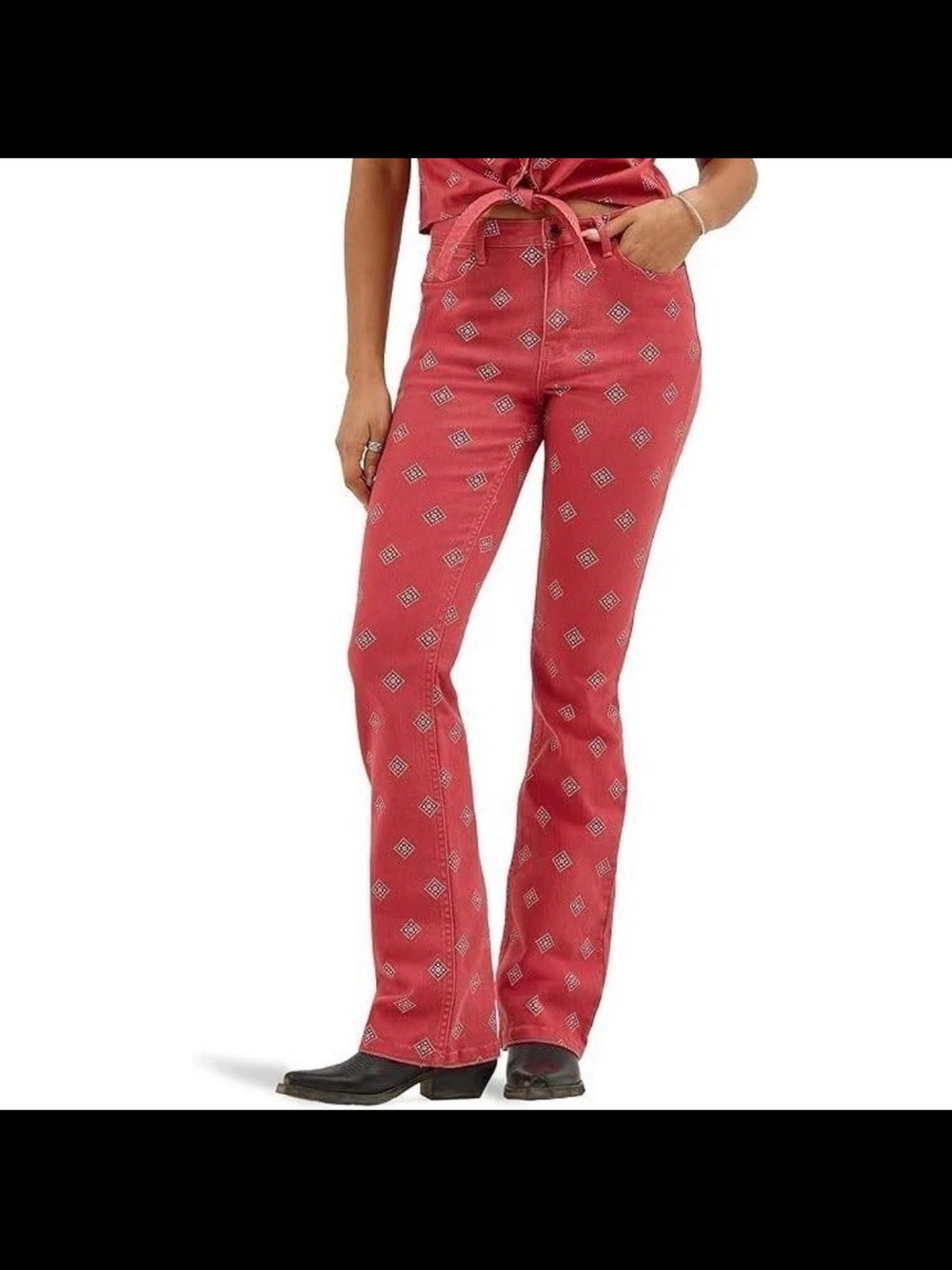 NWT Wrangler Red Bandana Jeans